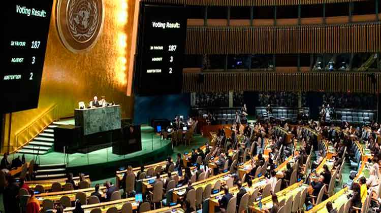 Apoyo abrumador en la Asamblea General de Naciones Unidas al levantamiento del bloqueo