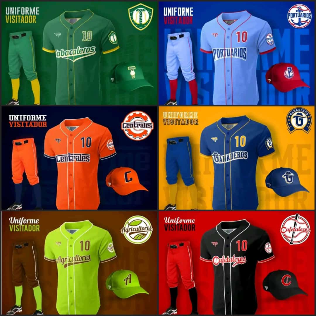 uniformes-liga-elite-equipos Revelan identidades visuales para Liga Élite del Beisbol Cubano