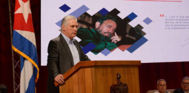Califica Díaz-Canel evento de Globalización como homenaje a Fidel