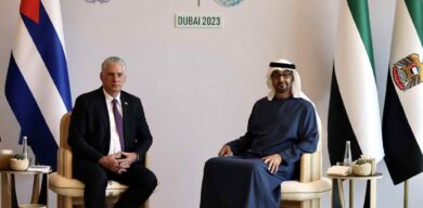 Recibe presidente de Emiratos Árabes Unidos a Díaz-Canel