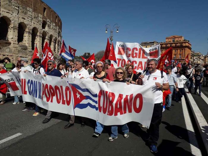 Convocan en Italia a Marcha por Cuba ante amenaza militar de EEUU 2 f0443928