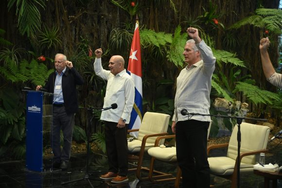 Recibe Díaz-Canel en el Palacio de la Revolución a delegados de la IV Asamblea Continental ALBA Movimientos 6 20260808 155036 580x387 1