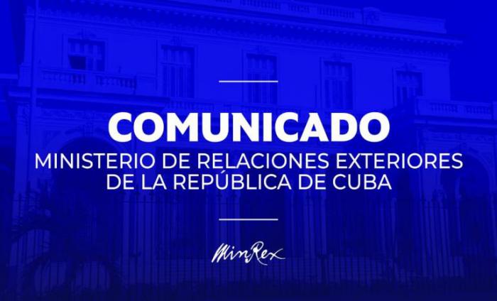 Comunicado del Ministerio de Ralaciones Exteriores de la República de Cuba 2 f0445820